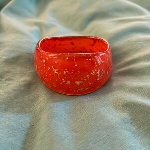 Burnt Orange and Gold Speckled Bangle